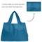 Wrapables Large & Small Foldable Tote Nylon Reusable Grocery Bags, Set of 2, Steel Blue